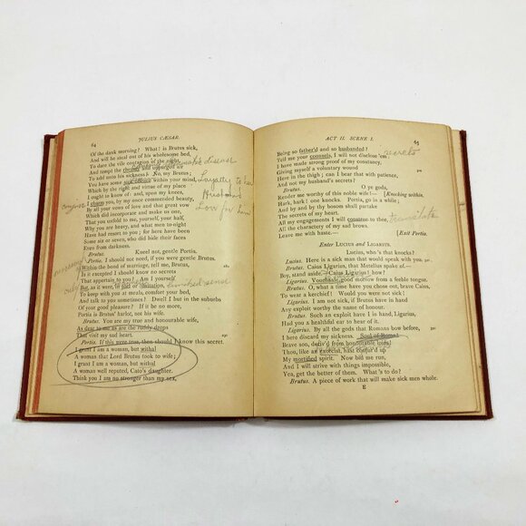 Vintage Shakespeare's Julius Caesar Edited by William J. Rolfe HC 1900 - Picture 9 of 10